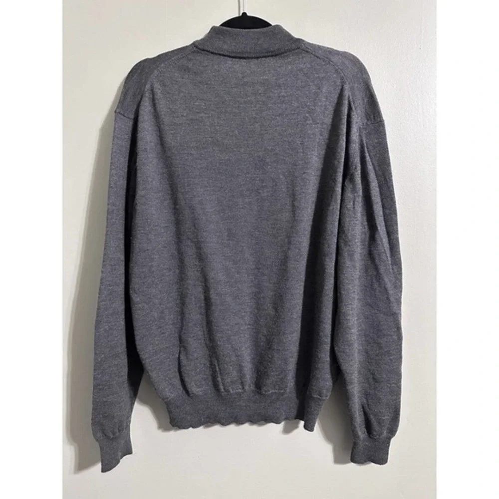 Tricots St Raphael Platinum Gray sweater‎ Merino Wool Silk-Cashmere Men’s large